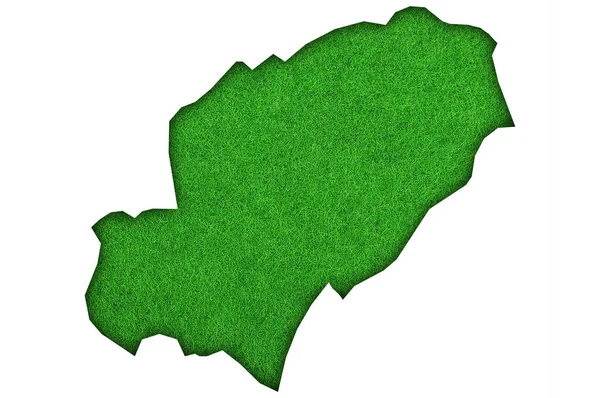 Mapa Verde Nigeria Con Bandera Irlanda — Foto de Stock