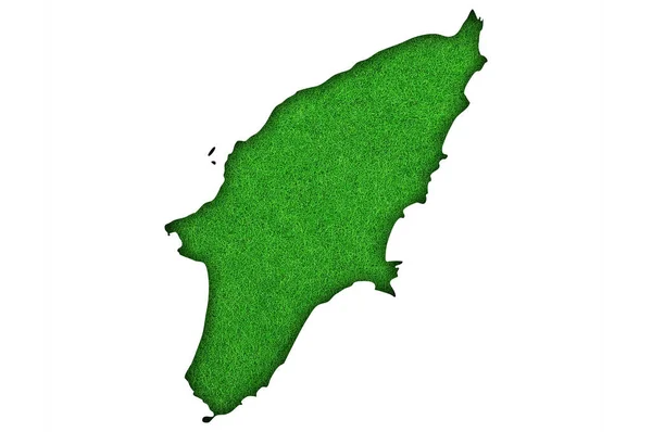 Mapa Nigérie Zeleným Listem Bílém Pozadí — Stock fotografie
