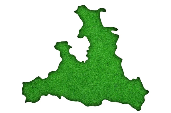 Mapa Irska Vlajkou Zeleném Pozadí — Stock fotografie