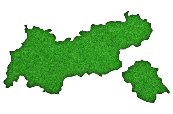 Kaart Van Ierland Met Groen Mos Witte Achtergrond — Stockfoto