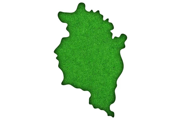 Zelený List Ostrova Vlajkou Země — Stock fotografie
