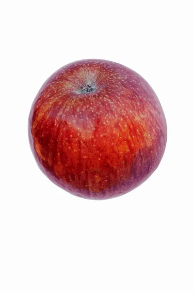 Manzana Roja Madura Fresca Aislada Sobre Fondo Blanco — Foto de Stock