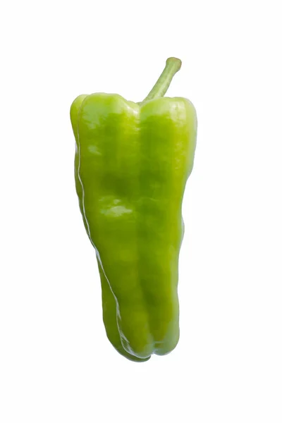 Zelený Pepř Izolované Bílém Pozadí — Stock fotografie