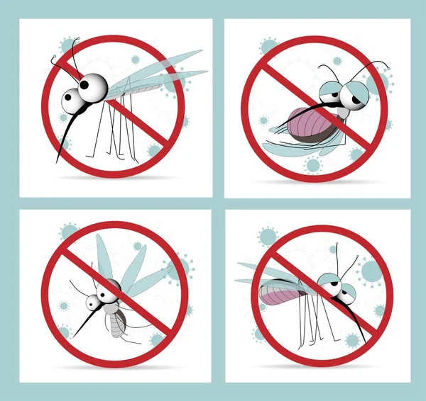 Carácter Los Mosquitos Parásitos Insectos Ilustración Vectorial Aislada Sobre Fondo — Foto de Stock