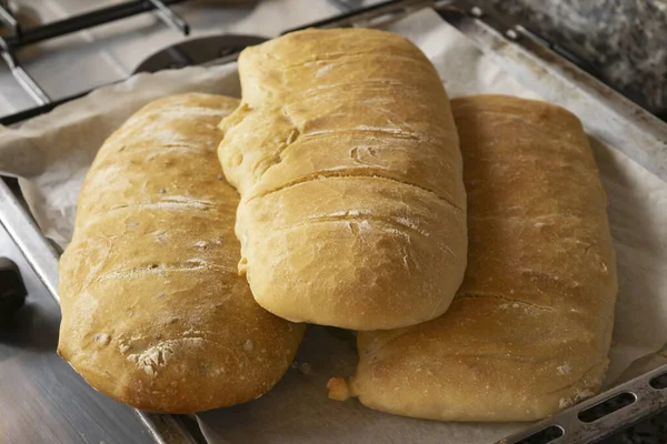 Fırında Taze Ekmek — Stok fotoğraf