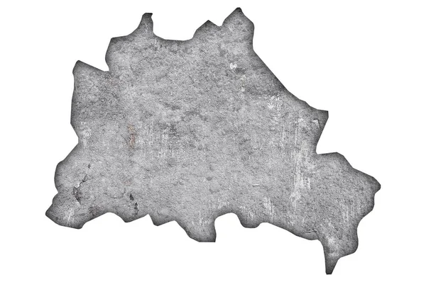 Карта Германии Ржавой Металлической Пластине — стоковое фото