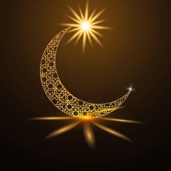 Lună Stilizată Stea Reflecții Ornament Stil Est Simbolul Ilustrație Vectorială — Fotografie, imagine de stoc
