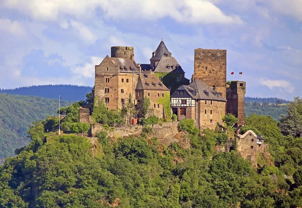 Zamek Neuschwanstein Centrum Miasta Carcassonne Francja — Zdjęcie stockowe