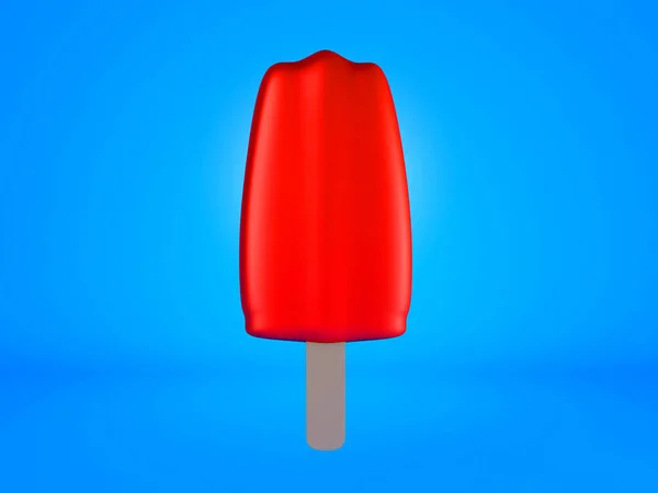 Ice Cream Blue Background — Stock Photo, Image