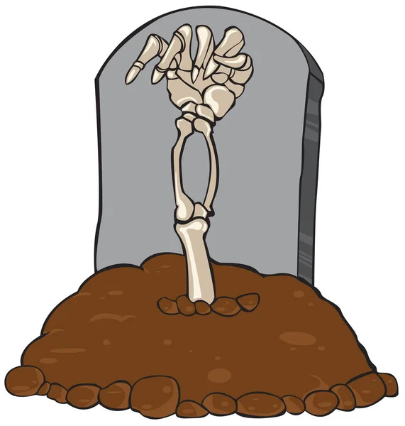 Rasgar Túmulo Sepultura Cemitério Halloween Resto Paz Ilustração — Fotografia de Stock