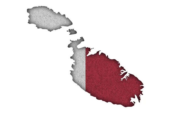 Carte Pays Avec Drapeau France — Photo