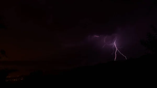 Lightning Night Sky — Stock Photo, Image