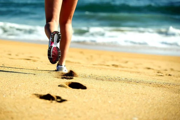 Жіночі Ноги Пляжі Спортивна Концепція — стокове фото
