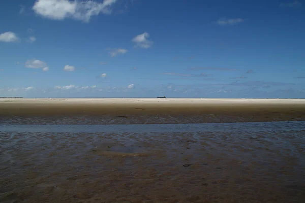 Maré Baixa Mar Norte Langeoog — Fotografia de Stock