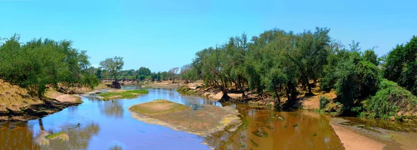 Пейзаж Национального Парка Крюгер Южной Африке Парк Крюгера Расположен Плоской — стоковое фото