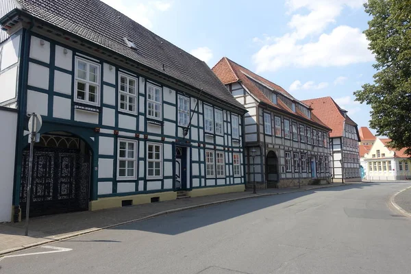 Maisons Colombages Dans Vieille Ville Historique Herford Rhénanie Nord Westphalie — Photo