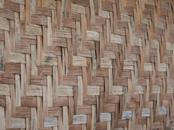 Rattan Doku Ayrıntı Elişi Bambu Dokuma Doku Arka Plan — Stok fotoğraf