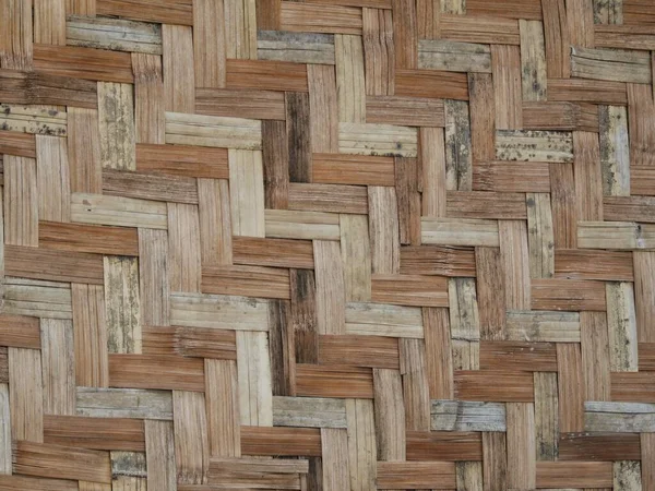 Rattan Textur Detail Handarbeit Bambus Weben Textur Hintergrund — Stockfoto