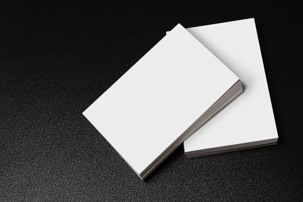 Boeken Met Blanco Omslag Donker Glanzende Tafel Bewerkbare Mock Serie — Stockfoto