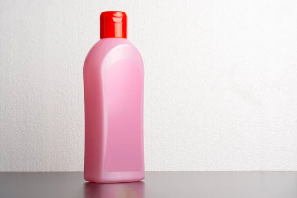 Hair Shampoo Bottle Front Light Gray Background Editable Mock Series — Stock Photo, Image