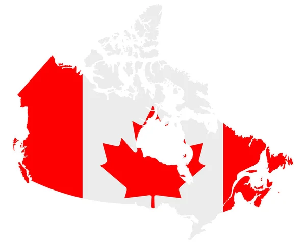 Kanada Karte Mit Flagge Von Frankreich — Stockfoto
