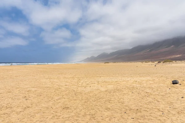 Het Brede Lege Cofete Strand Het Schiereiland Jandia Fuerteventura Canarische — Stockfoto