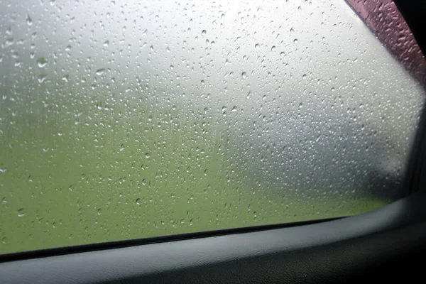 Παράθυρο Αυτοκινήτου Σταγόνες Βροχής — Φωτογραφία Αρχείου