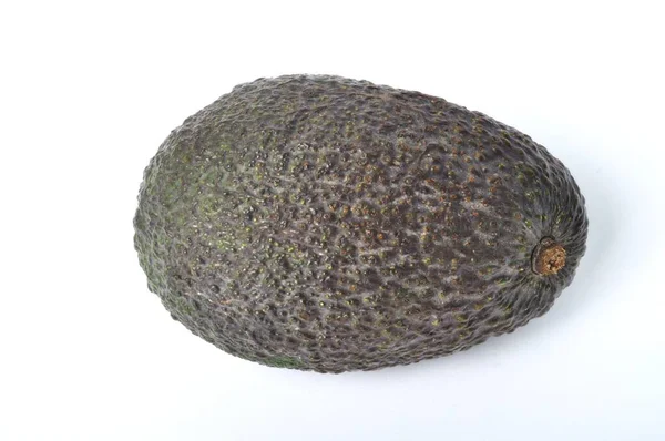 Avocado Fresco Maturo Isolato Sfondo Bianco — Foto Stock