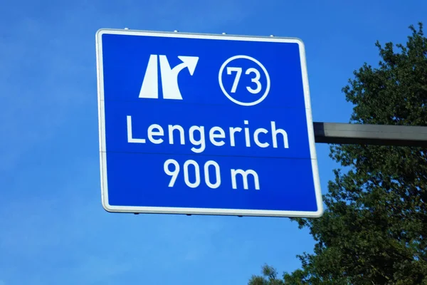 Autobahnabfahrt Lengerich — Stockfoto