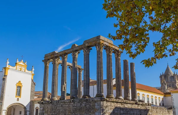 Temple Diana Roman Temple Evora Dedicated Cult Emperor Augustus Most — Stock Photo, Image