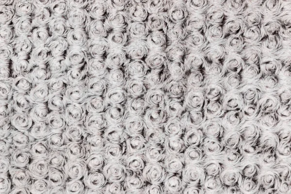 Fondo Textura Piel Artificial Gris Con Rizos Redondos Primer Plano — Foto de Stock