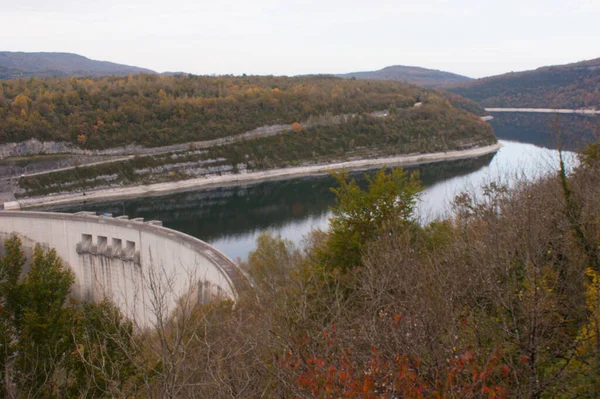 Bella Vista Sul Fiume Nella Foresta — Foto Stock