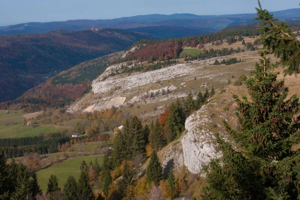 Autumn Landscape Large Mountain Range — Stock Photo, Image