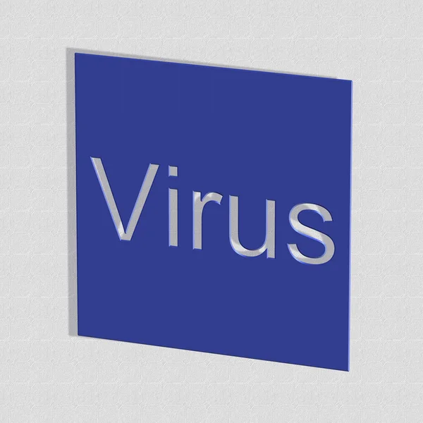 Virus Parola Testo Come Illustrazione Rendering — Foto Stock