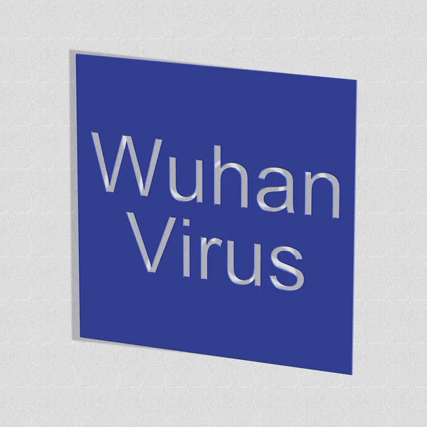 Wuhan Virus Wort Oder Text Als Illustration Rendering — Stockfoto