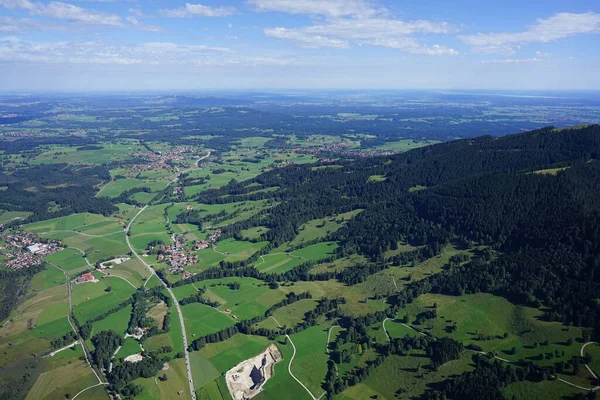 Vista Aérea Del Valle Montaña Cerca Oberammergau —  Fotos de Stock