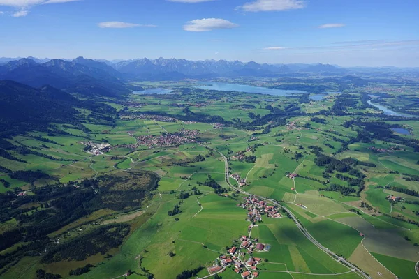 Sviçre Alplerindeki Dağların Havadan Görünüşü — Stok fotoğraf
