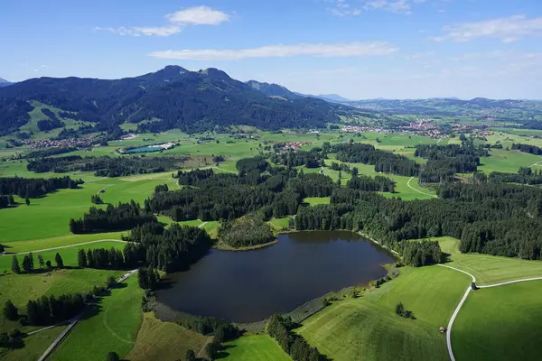 Bela Paisagem Com Rio Lago — Fotografia de Stock