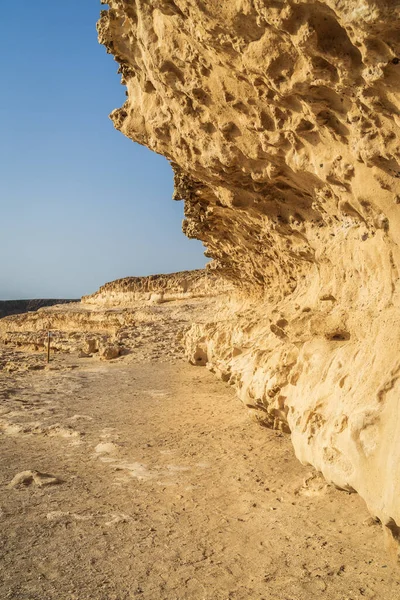 Belles Falaises Blanches Calcaire Sculptées Par Vent Les Tempêtes Hivernales — Photo