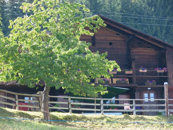 Ancienne Maison Bois Dans Village — Photo