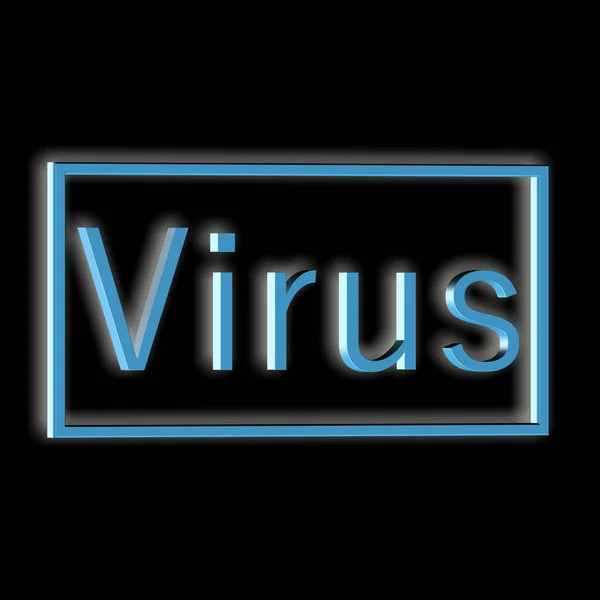 Virus Parola Testo Come Illustrazione Rendering — Foto Stock