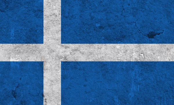 Bandera Islandia Con Textura Antigua —  Fotos de Stock
