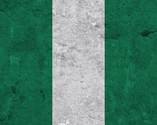 Flaga Nigerii Teksturą Grunge — Zdjęcie stockowe