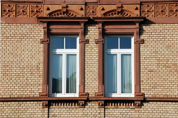 Altes Fenster Der Stadt — Stockfoto