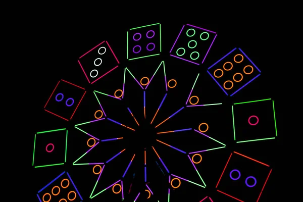 Dominobakgrund Med Grön Och Svart Färg — Stockfoto