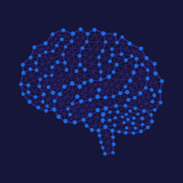 Понятие Человеческого Мозга Иллюстрация Этикетки Медицины Рекламного Плаката Баннера Психолога — стоковое фото