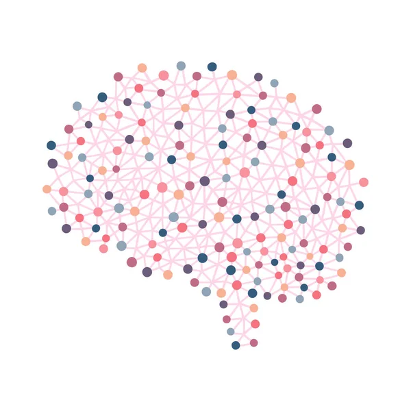 Понятие Человеческого Мозга Иллюстрация Этикетки Медицины Рекламного Плаката Баннера Психолога — стоковое фото