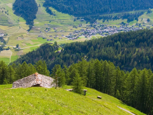 Beautiful Landscape Mountains Green Grass — Stock Photo, Image