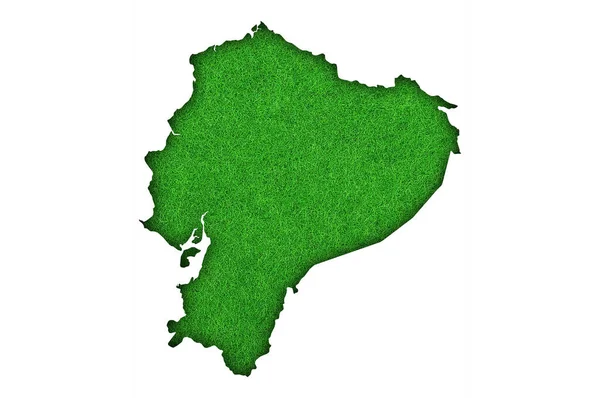 Mapa Verde Nigeria Con Bandera Sobre Fondo Blanco —  Fotos de Stock