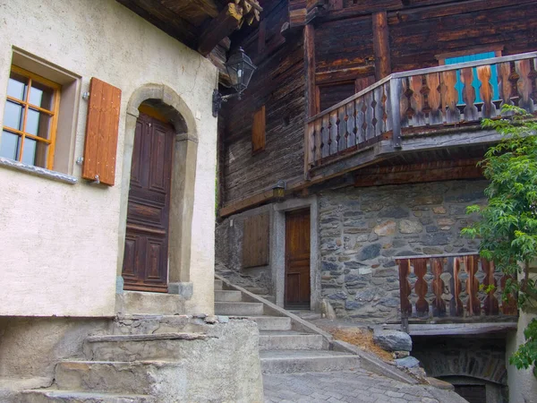 Old Wooden Door City Ancient Town Village — Stock Photo, Image
